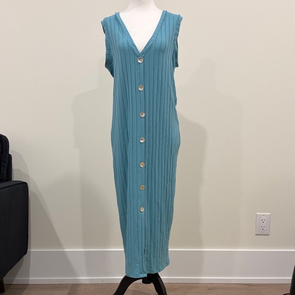 Vero Moda Teal Sleeveless Midi Dress